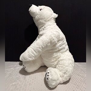 Ikea Snuttig Polar Bear Floppy White Fluffy Soft Plush Large Stuffed Animal 30"